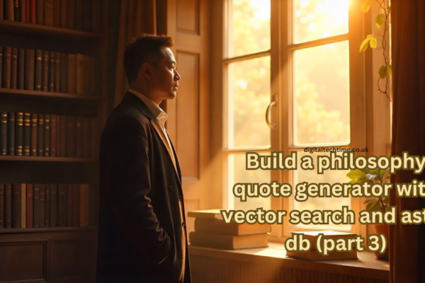 Build a philosophy quote generator with vector search and astra db (part 3)