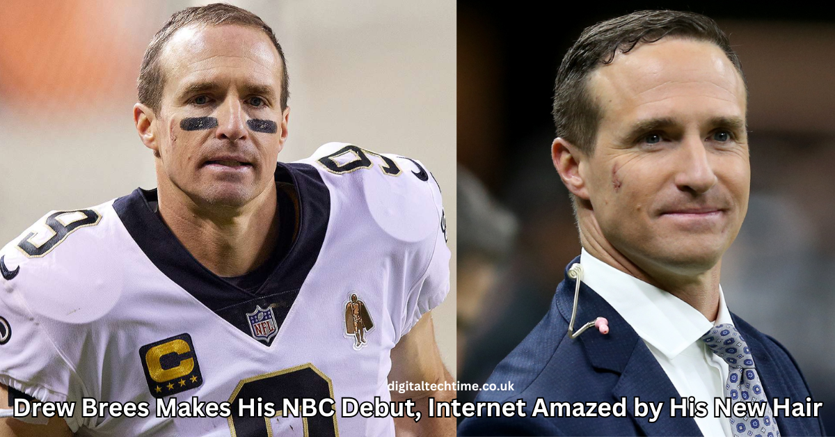 Drew Brees Makes His NBC Debut, Internet Amazed by His New Hair